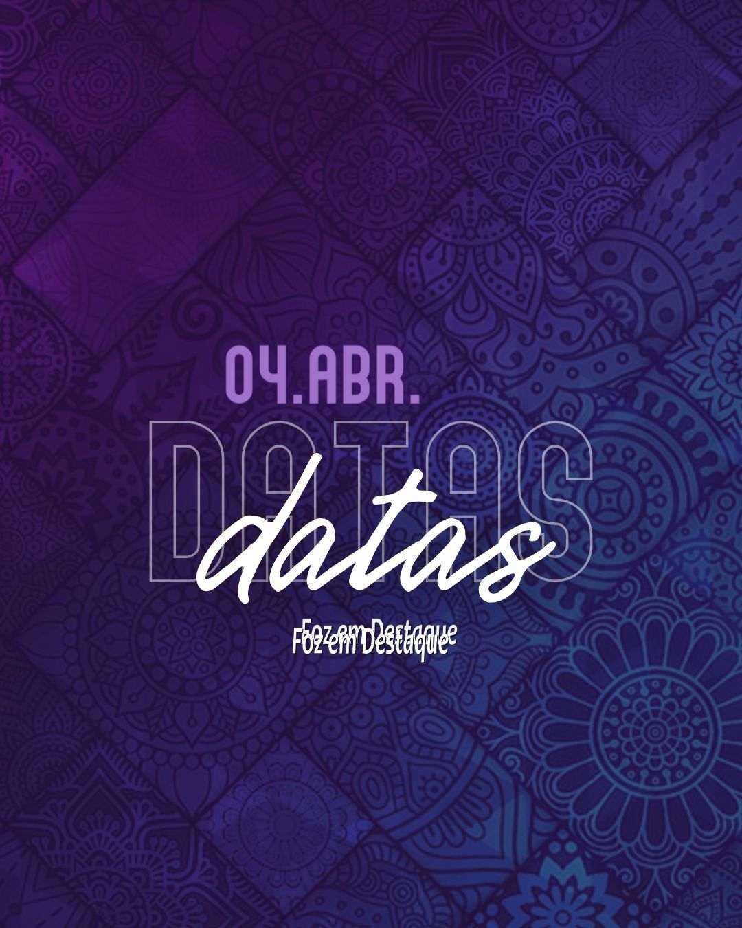 Datas 04 de Abril 2024 - Dia Nacional do Parkinsoniano