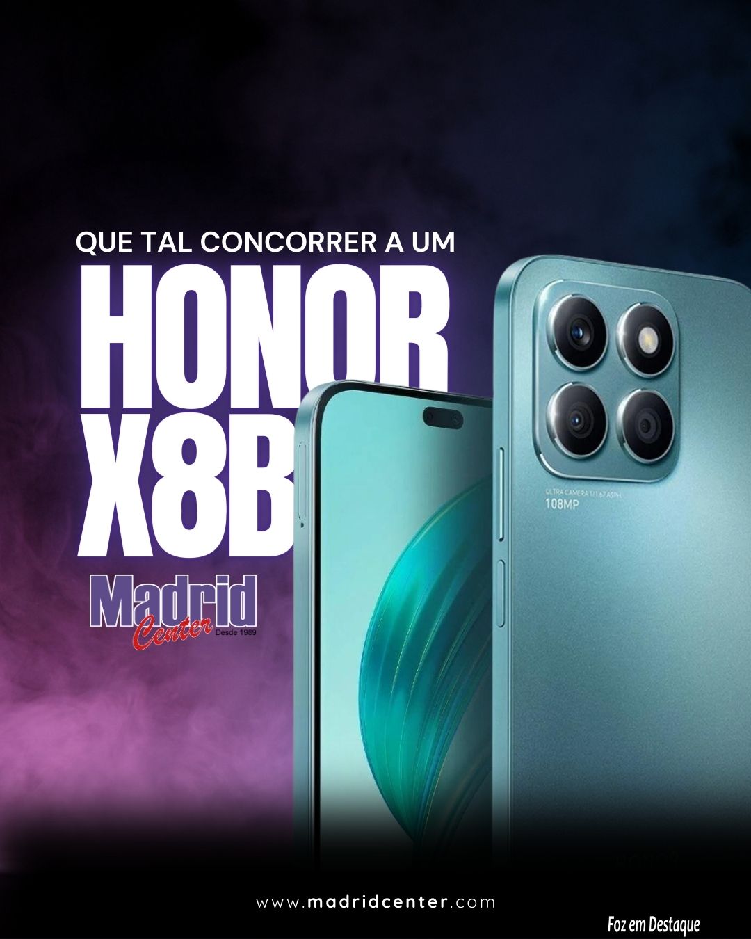 Concorra a um HONOR X8B com a Madrid Center merchan-madrid-12