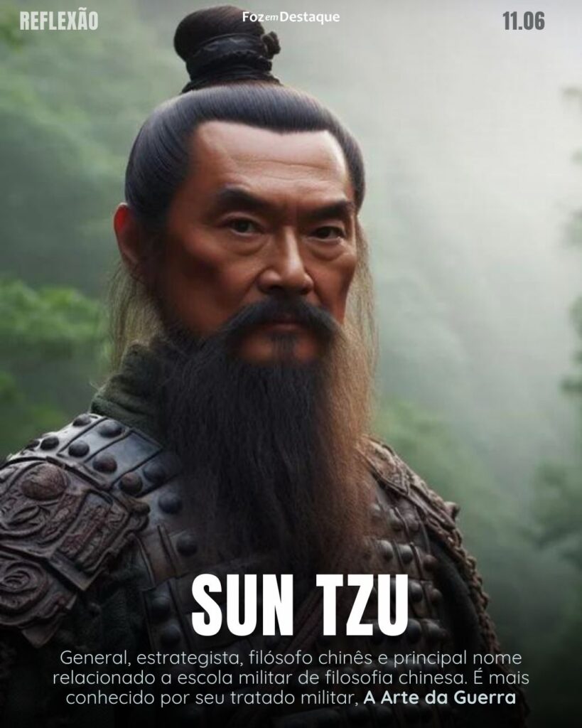 "A evolução do homem passa, necessariamente, pela busca do conhecimento."
Sun Tzu - General, estrategista, filósofo chinês e principal nome relacionado a escola militar de filosofia chinesa. É mais conhecido por seu tratado militar, A Arte da Guerra.
Reflexão 11 de Junho 2024