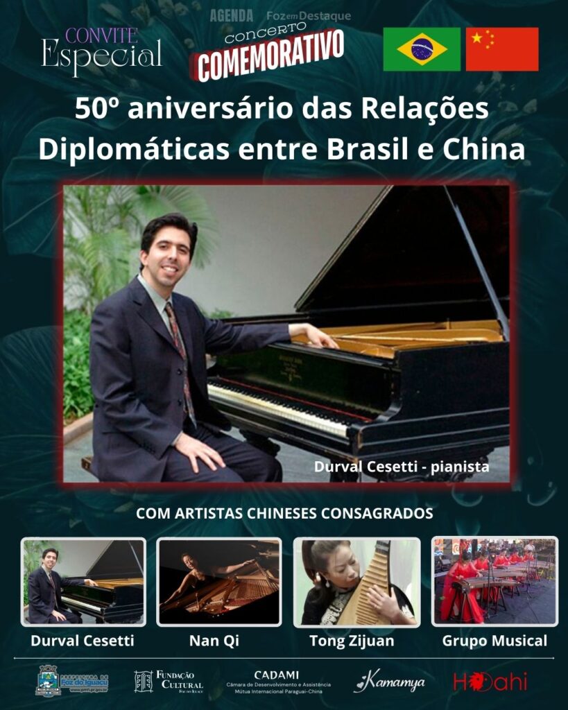 50 anos Brasil China Foz do Iguaçu - Kamamya e Hoahi S.A. - Família Jiang - Fundação Cultural de Foz - Durval Cesetti