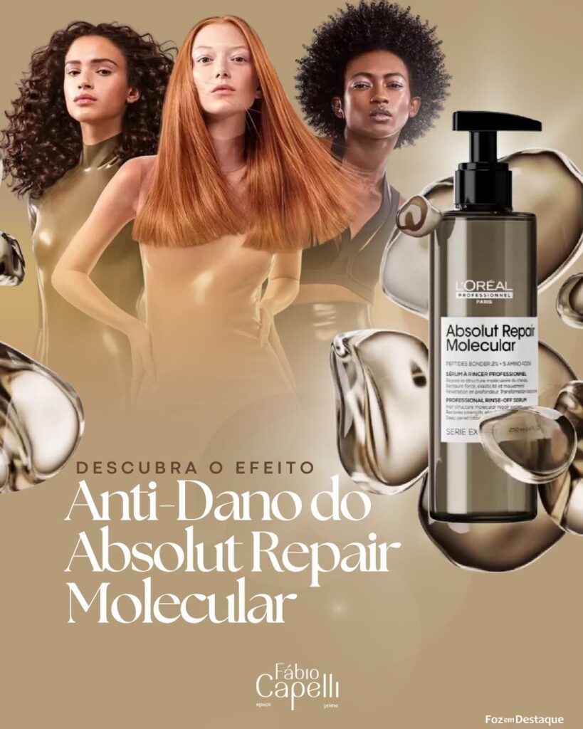 Absolut Repair Molecular Anti-Dano no Spaço Fabio Capelli.
