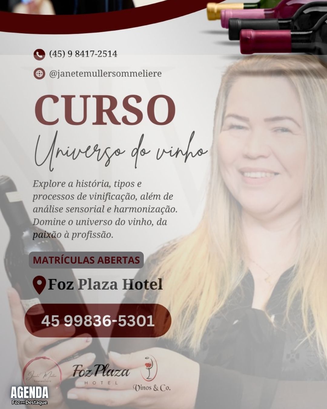 Aula Magna do CURSO COMPLETO DE VINHOS traz prévia do conteúdo