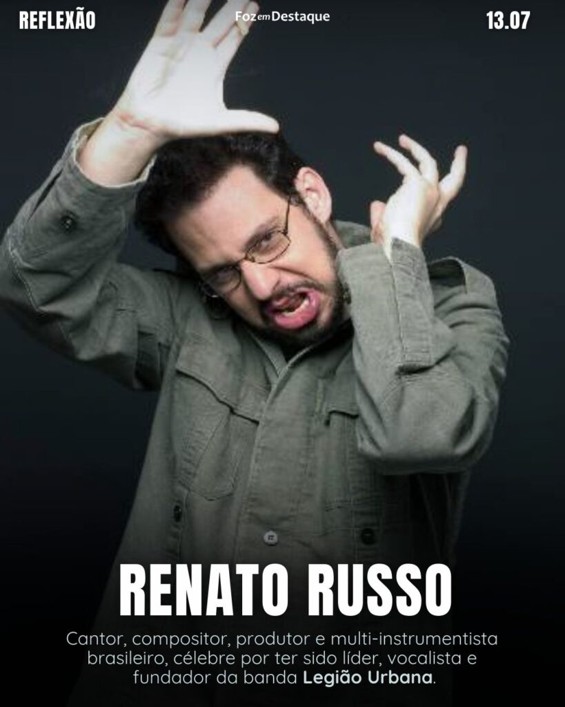 "Quando tudo parece dar errado acontecem coisas boas que não teriam acontecido se tudo tivesse dado certo."
Renato Russo - Reflexão 13 de Julho 2024 Foz em Destaque