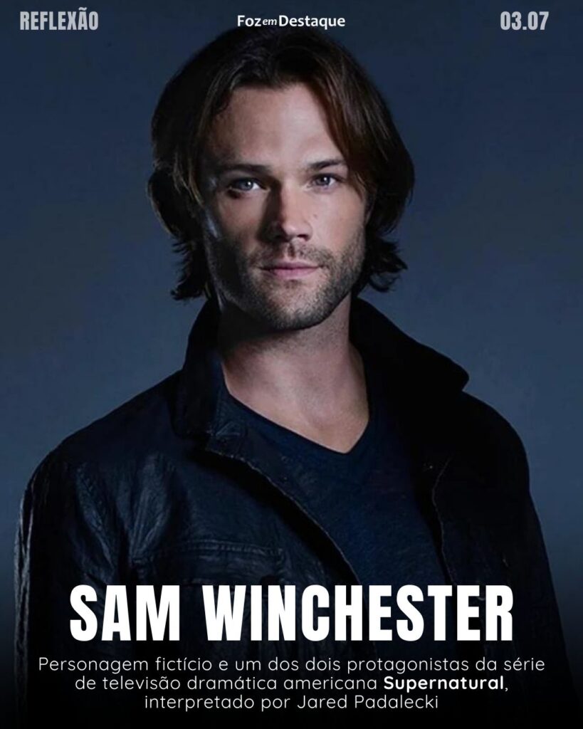 Reflexão 03 de Julho 2024 Foz em Destaque
"É difícil esperar por algo que talvez nunca aconteça." Sam Winchester - personagem fictício e um dos dois protagonistas da série de televisão dramática americana Supernatural, juntamente com seu irmão mais velho, (Criado em 02/05/1983)