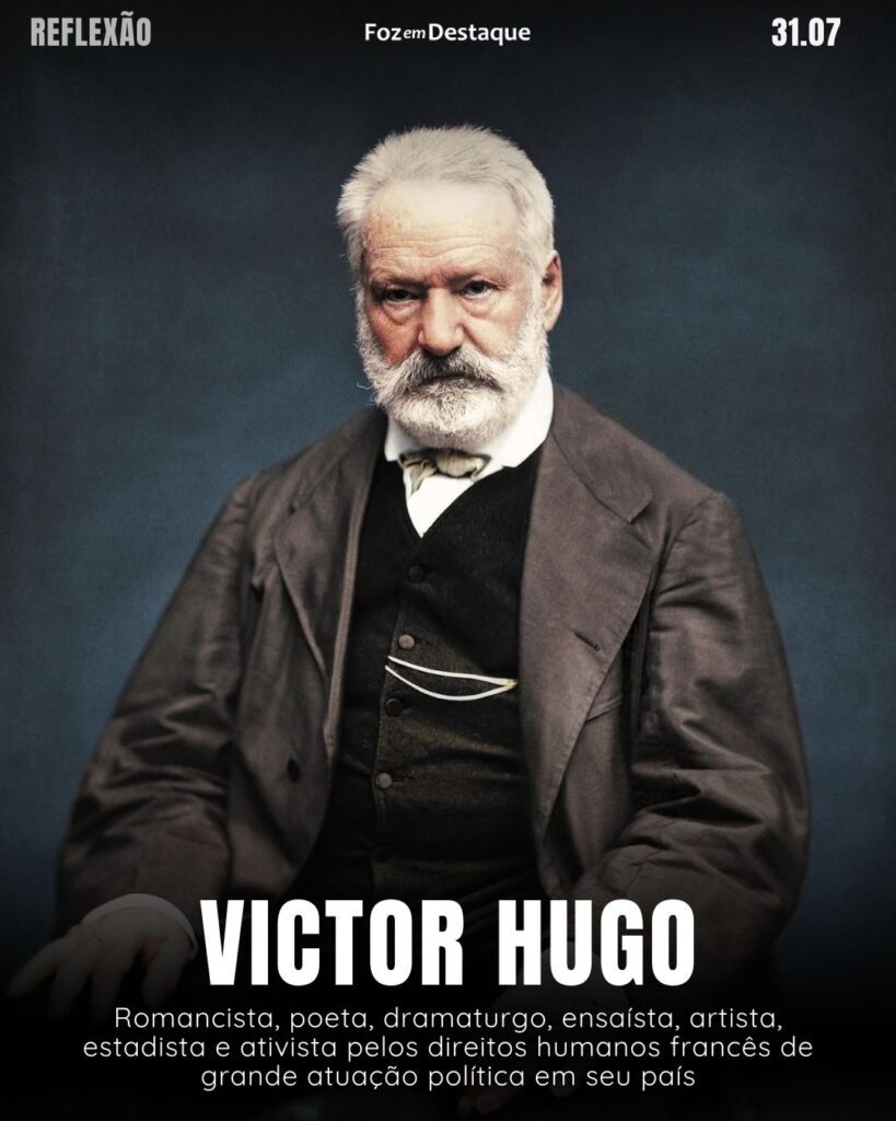"Os infelizes são ingratos; isso faz parte da infelicidade deles." 

Victor Hugo - Romancista, poeta, dramaturgo, ensaísta, artista, estadista e ativista pelos direitos humanos francês de grande atuação política em seu país. (1802-1885)
Reflexão 31 de Julho 2024