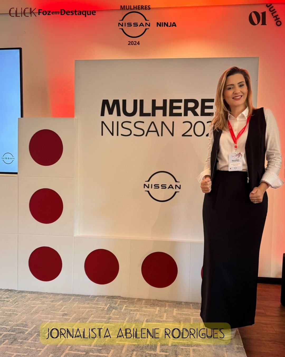Jornalista Abilene Rodrigues é presença iguaçuense na 4ª edição do 'Mulheres Nissan"