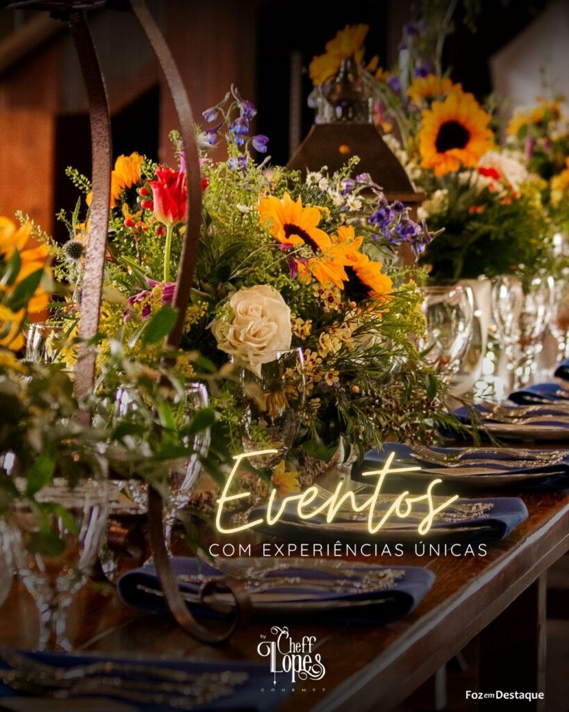 Eventos com experiências únicas no Cheff Lopes Gourmet