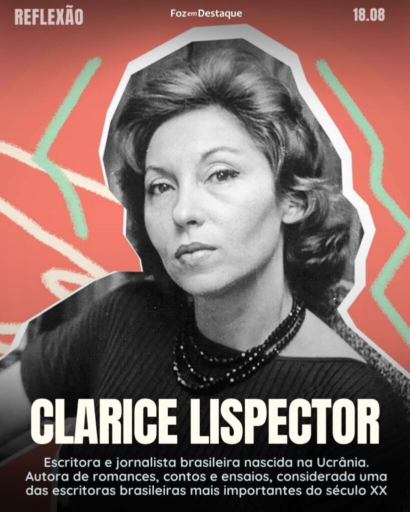 Clarice Lispector - Escritora e jornalista brasileira nascida na Ucrânia. Autora de romances, contos e ensaios, considerada uma das escritoras brasileiras mais importantes do século XX