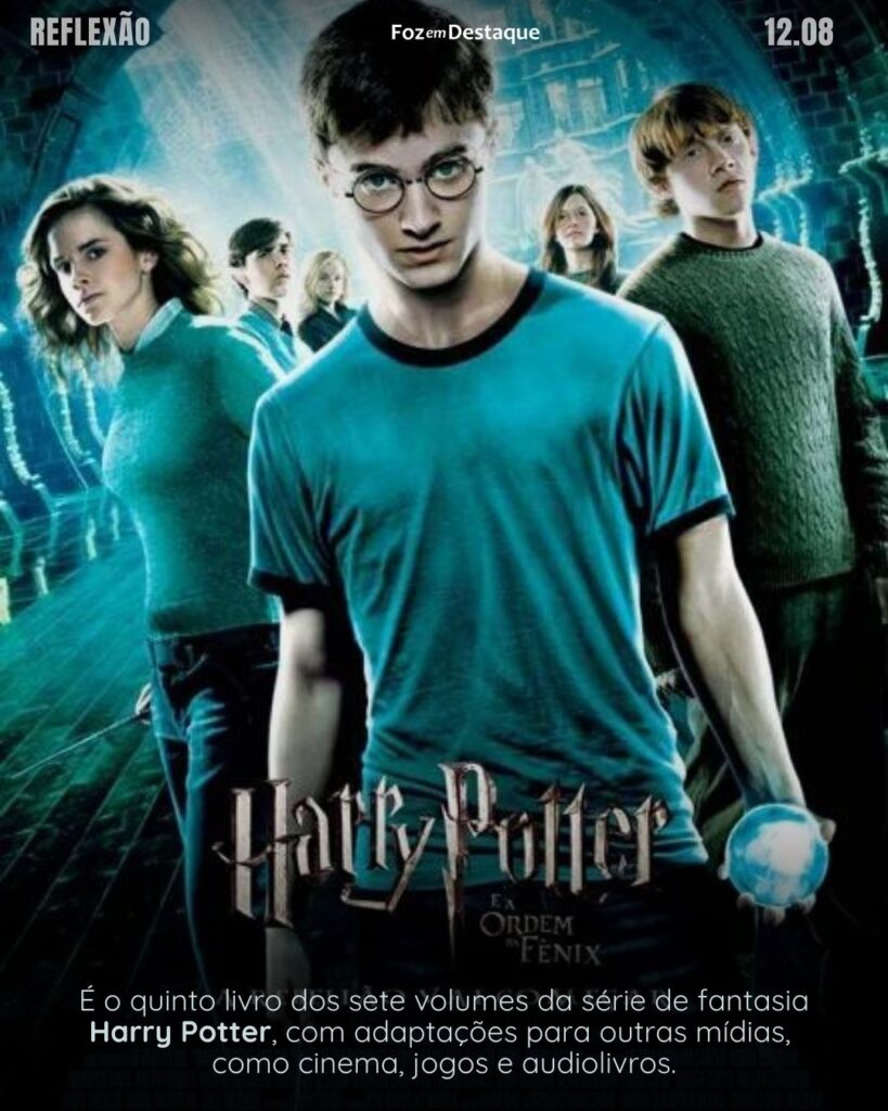 "Todos temos luz e trevas dentro de nós. O que nos define é o lado com o qual escolhemos agir."
(Harry Potter e a Ordem da Fênix - Lançamento em: 11 de julho de 2007 - Brasil)
Reflexão 12 de Agosto 2024 Foz em Destaque.