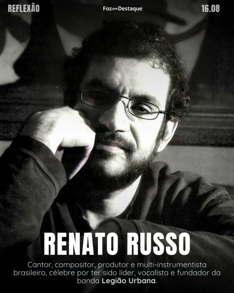 Renato Russo - Cantor, compositor, produtor e multi-instrumentista brasileiro, célebre por ter sido líder, vocalista e fundador da banda Legião Urbana.