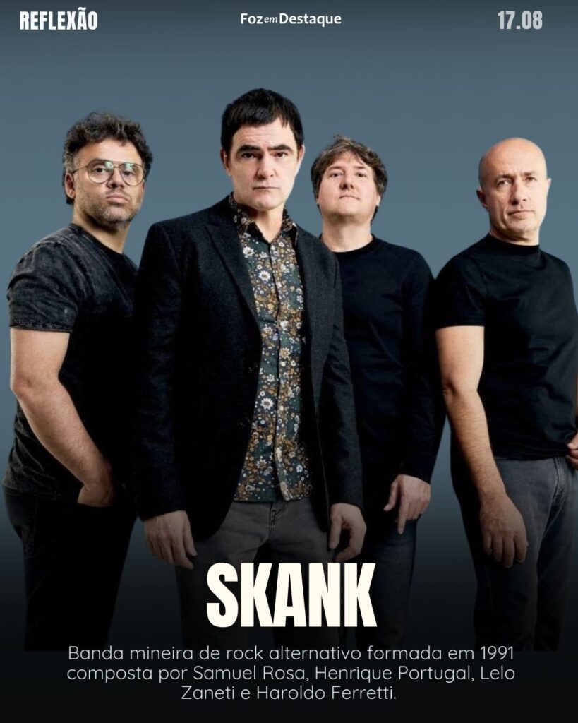 Skank - Banda mineira de rock alternativo formada em 1991 composta por Samuel Rosa, Henrique Portugal, Lelo Zaneti e Haroldo Ferretti.