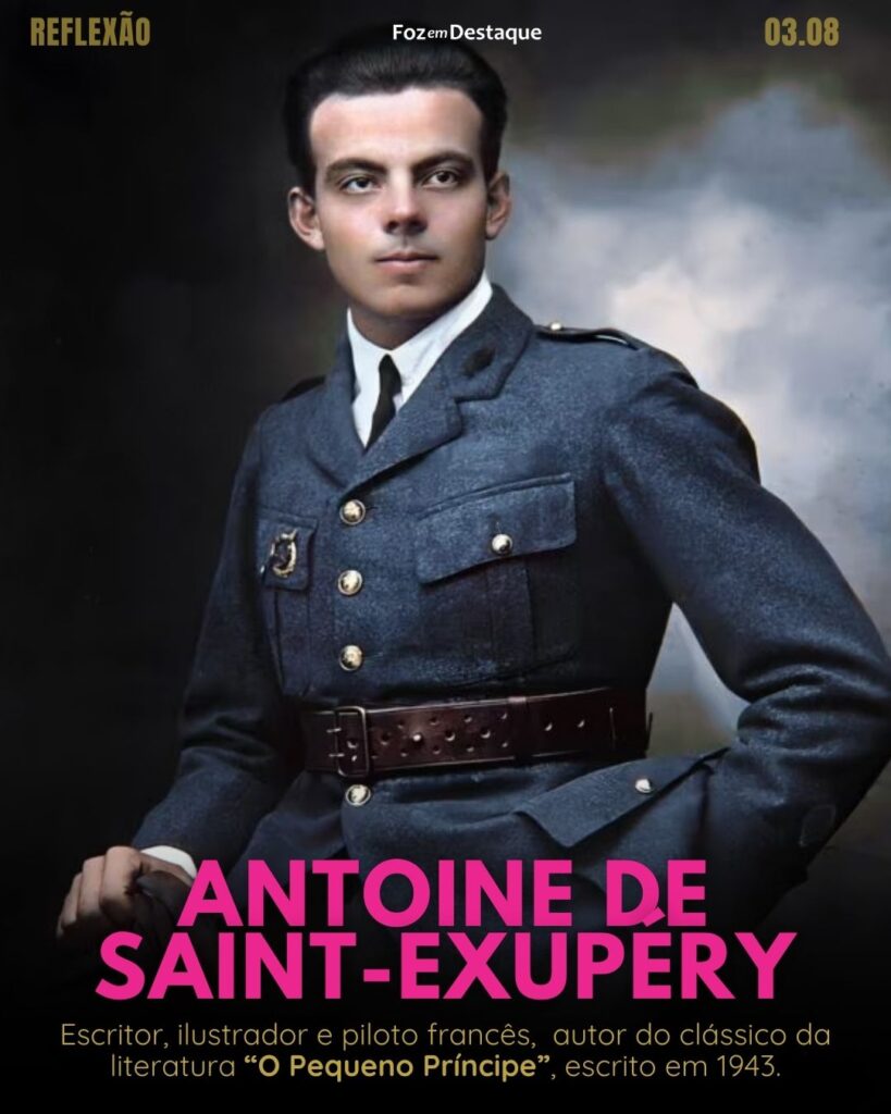 "É loucura jogar fora todas as chances de ser feliz porque uma tentativa não deu certo."
Antoine de Saint-Exupéry
Reflexão 10 de Agosto 2024 Foz em Destaque