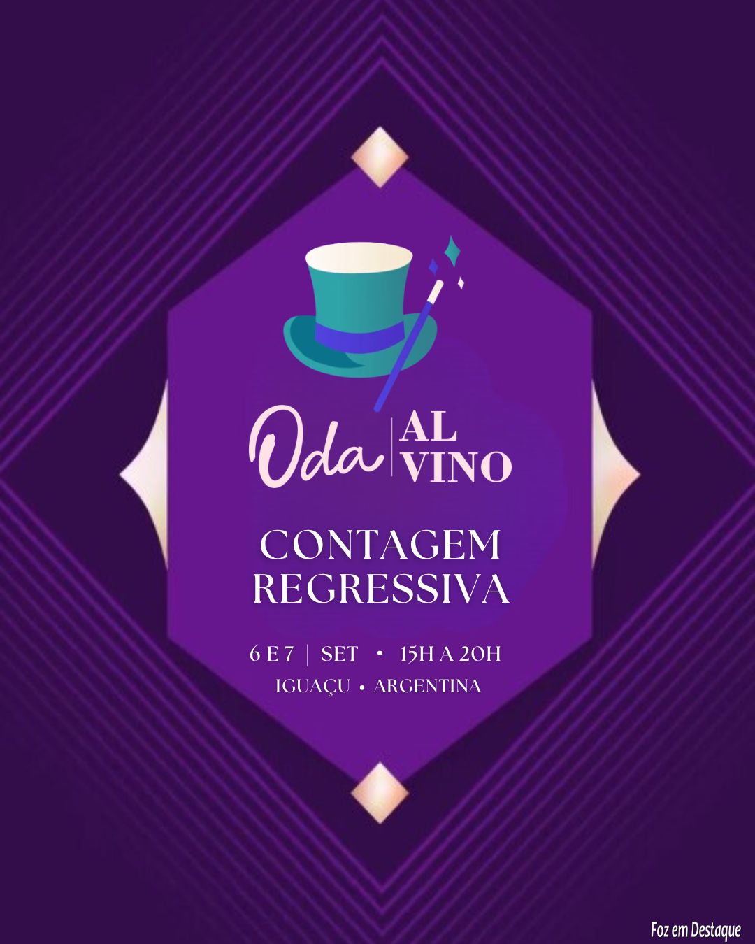 Contagem Regressiva para o ODA AL VINO agenda - oda al vino