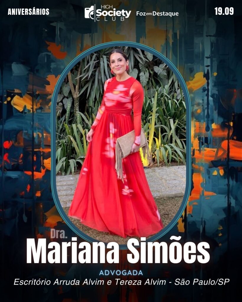 Dra. Mariana Simões Advogada
Aniversários 19 de Setembro 2024