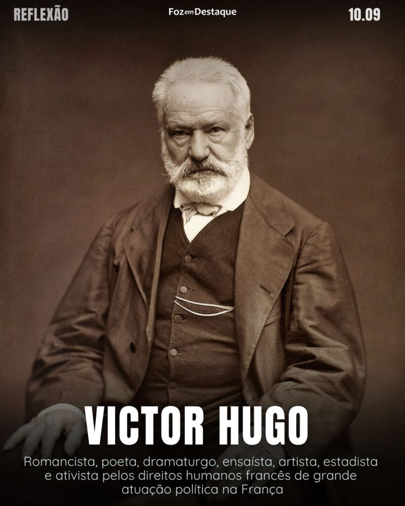 "O espírito enriquece-se com o que recebe; o coração com o que dá." Victor Hugo - Romancista, poeta, dramaturgo, ensaísta, artista, estadista e ativista pelos direitos humanos francês de grande atuação política na França
Reflexão 10 de Setembro 2024