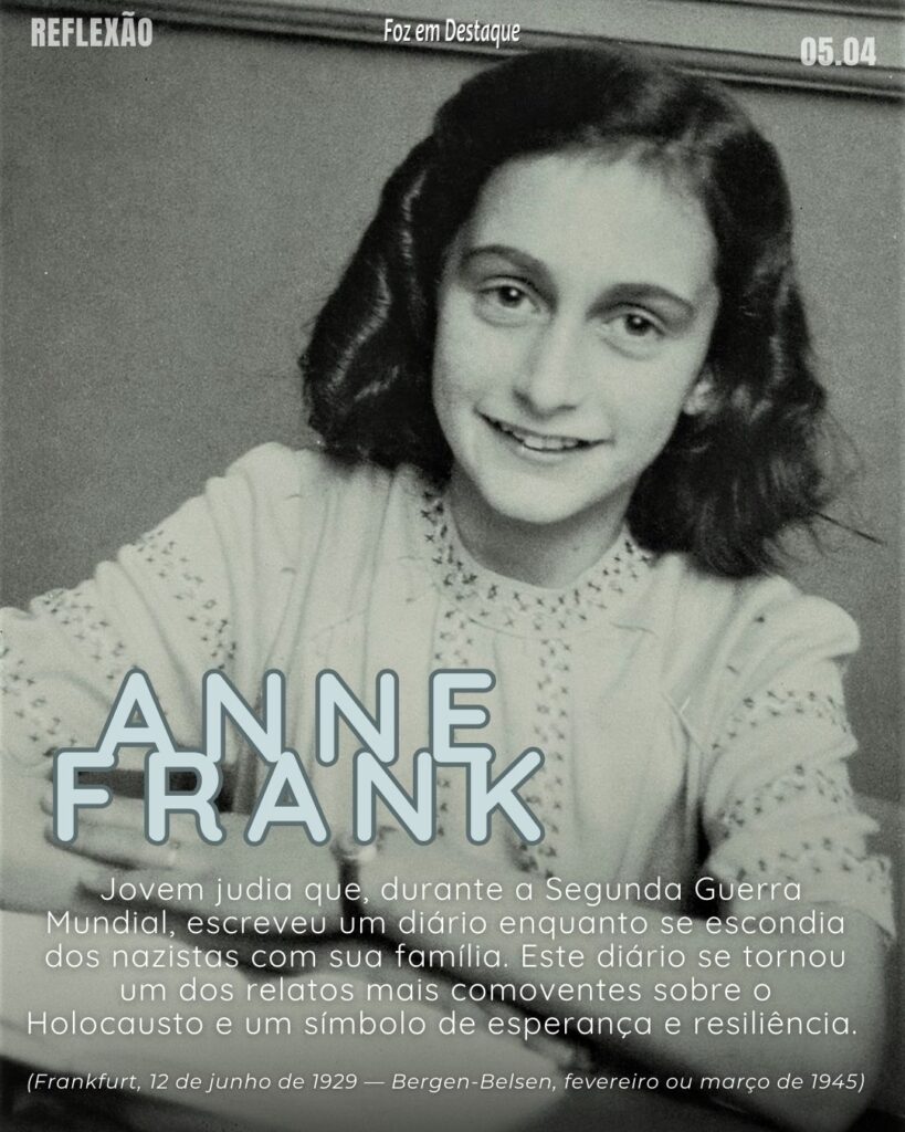 "Onde há esperança, há vida." Anne Frank
Reflexão 24 de outubro 2024 Foz em Destaque - "Sua vida mais divertida!!!"