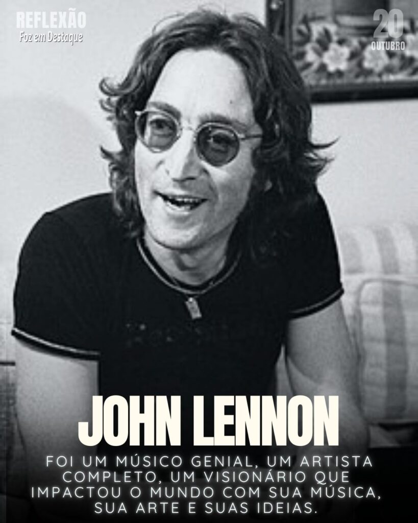 "A vida é aquilo que acontece enquanto você está ocupado fazendo outros planos." John Lennon
Reflexão 20 de outubro 2024 Foz em Destaque "Sua Vida mais divertida!!!"