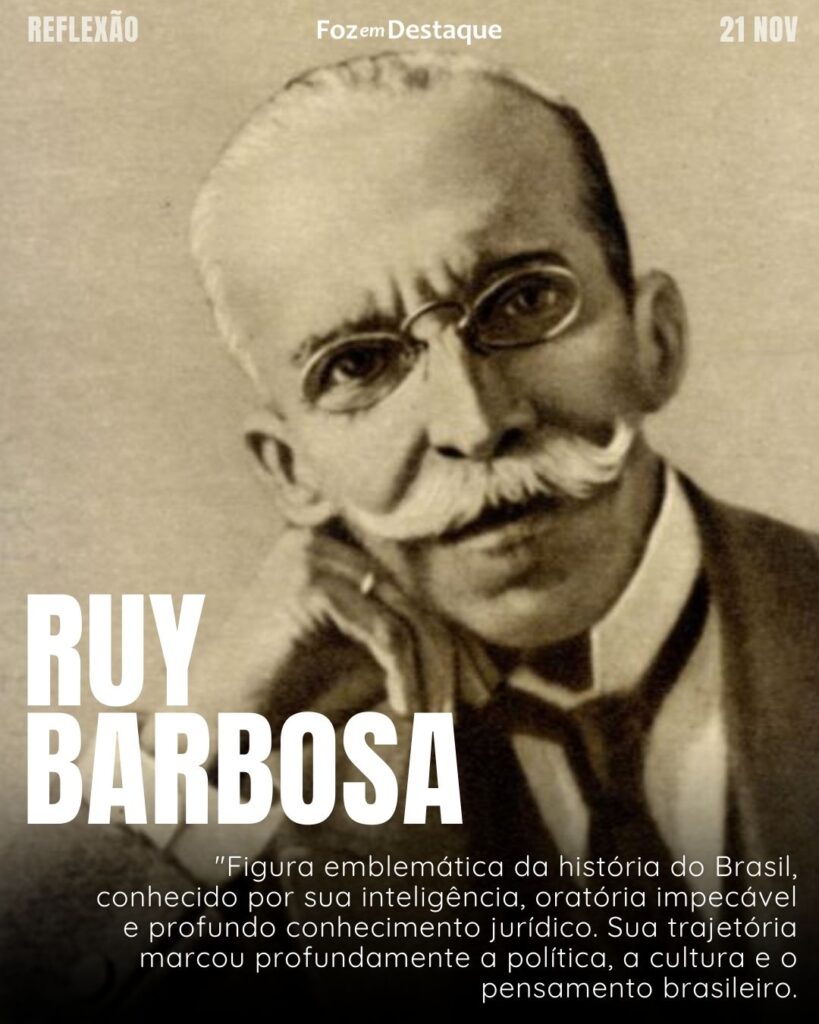 "Maior que a tristeza de não haver vencido é a vergonha de não ter lutado!" (Ruy Barbosa)
Reflexão 21 de novembro 2024
Foz em Destaque "Sua Vida mais divertida!!!"