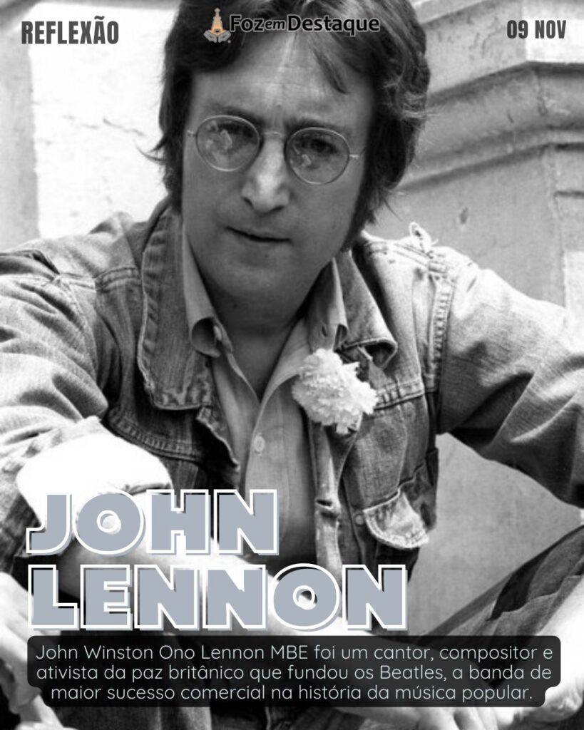 "A vida é o que acontece enquanto você está ocupado fazendo outros planos." (John Lennon)
Reflexão 09 de novembro 2024 Foz em Destaque