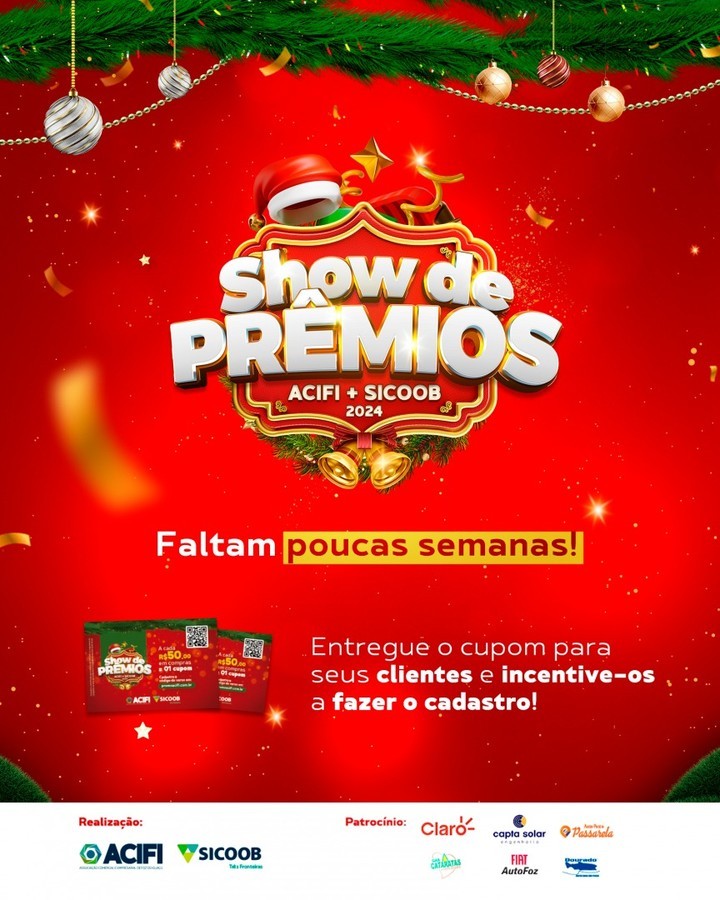 Natal ACIFI+SICOOB segue até janeiro com sorteios de grandes prêmios 01