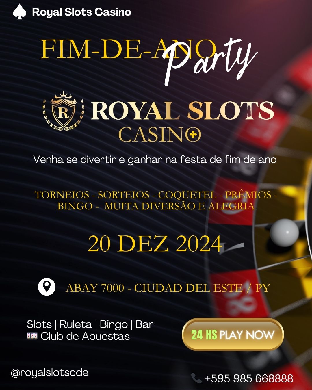 Festa de FIM DE ANO ROYAL SLOTS CASSINO 1
