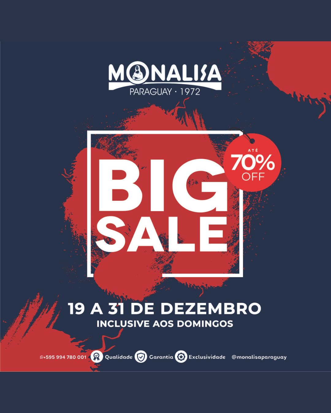 BIG SALE coloca 8 andares da MONALISA em promoção 19 Nov