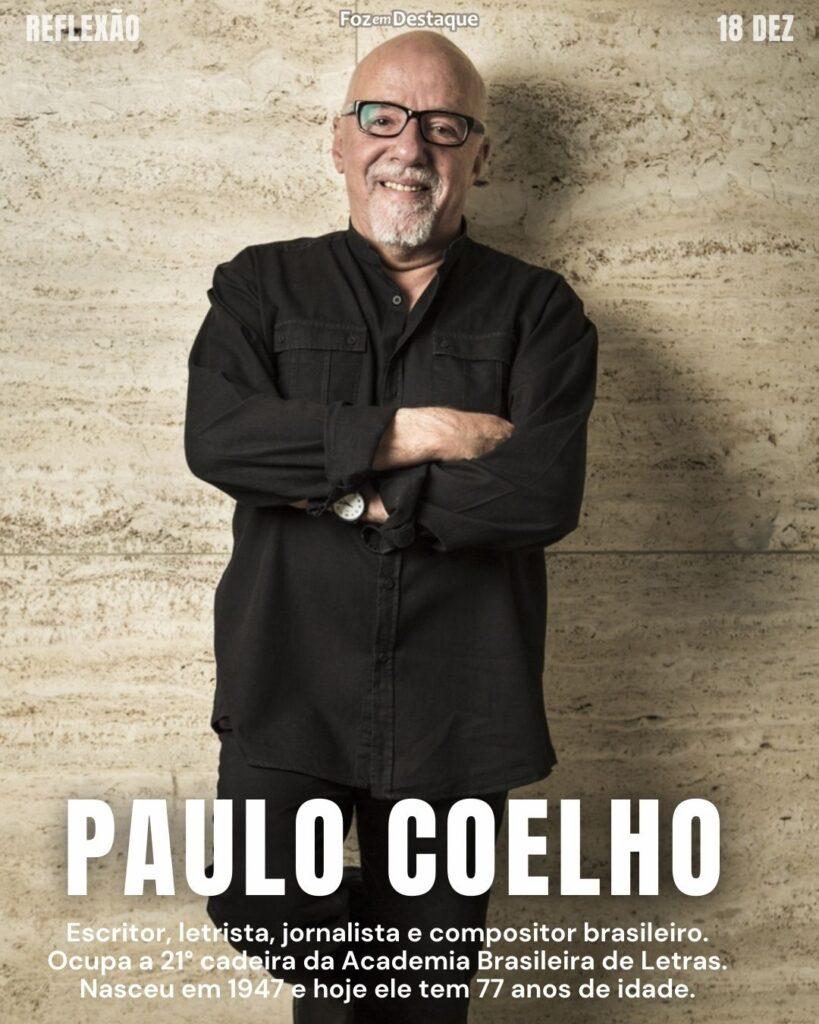 "A maior aventura que você pode viver é viver a vida de seus sonhos." (Paulo Coelho)
Reflexão 18 de dezembro 2024 Foz em Destaque "Sua Vida mais divertida!!!"