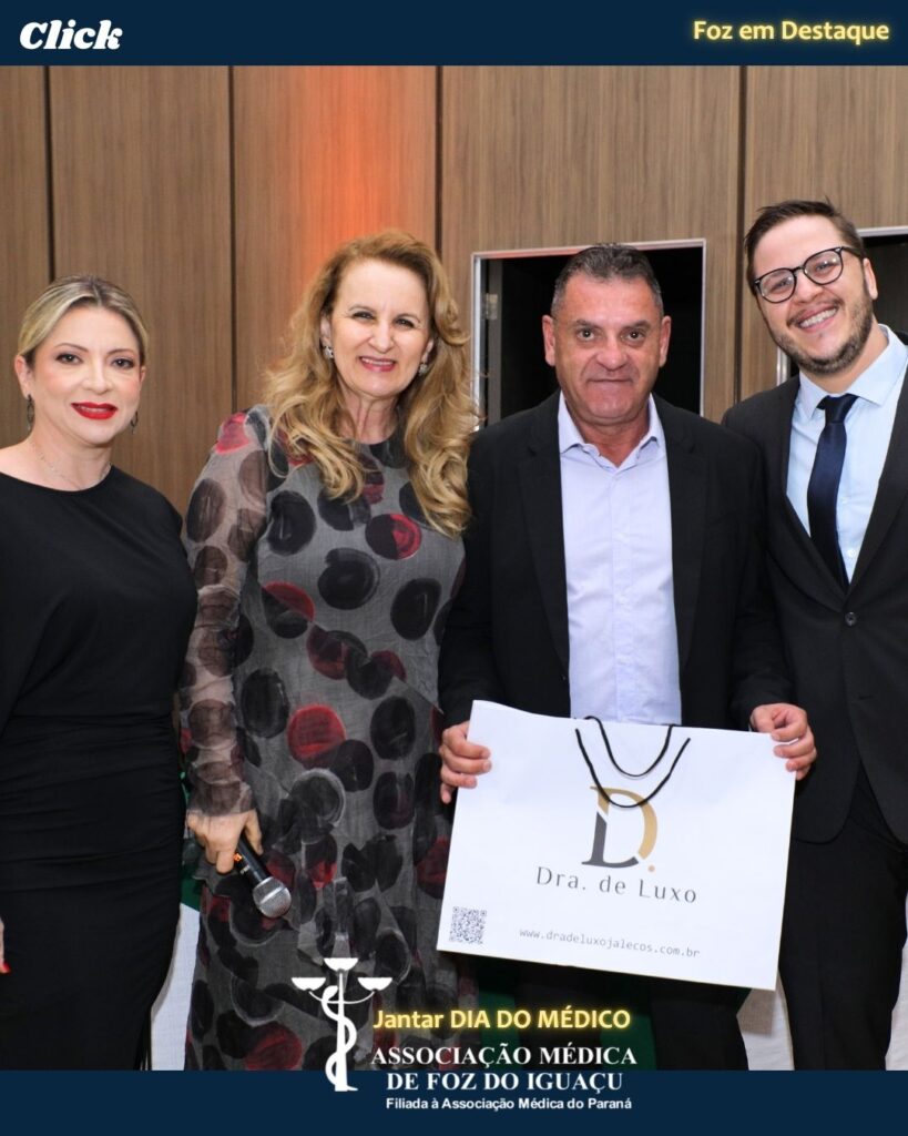 JANTAR DIA DOS MÉDICOS FOZ - DR ALI BARIZI, CARDIOLOGISTA, Dr. Marcel Castella, médica endocrinologista Dra. Francielle Bordim