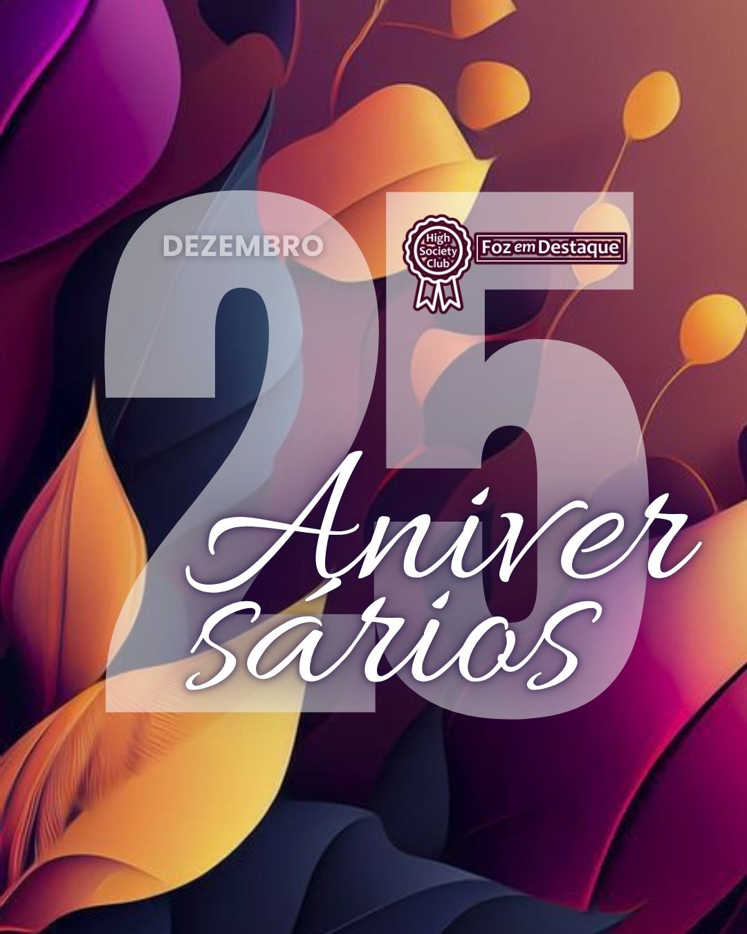 Aniversários 25 de Dezembro 2024 7