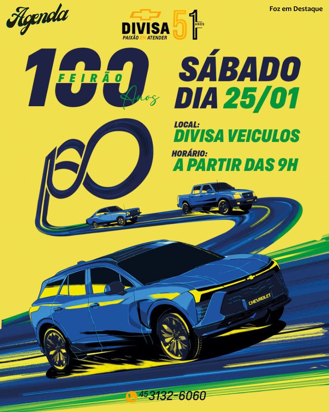DIVISA VEÍCULOS COMEMORA 100 ANOS CHEVROLET 1
