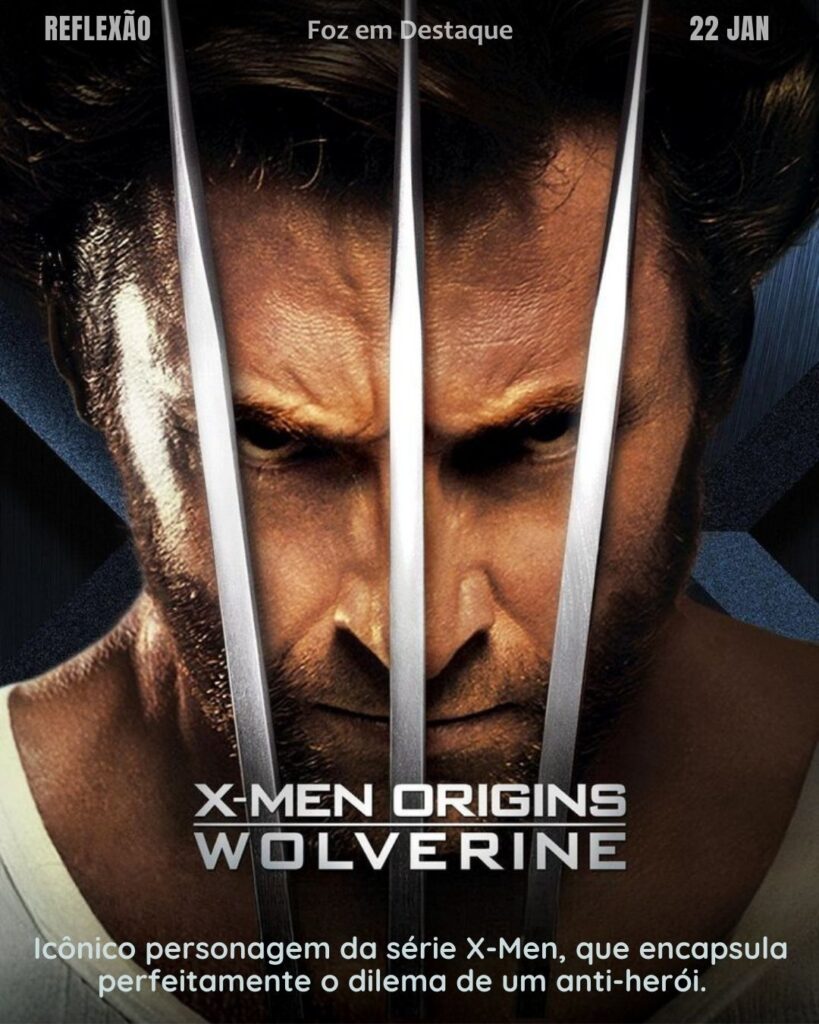 Eu sou o melhor no que eu faço, mas o que eu faço não é o melhor. (X-Men Origins: Wolverine)
Reflexão 22 de janeiro 2025 Foz em Destaque "Sua Vida mais divertida!!!