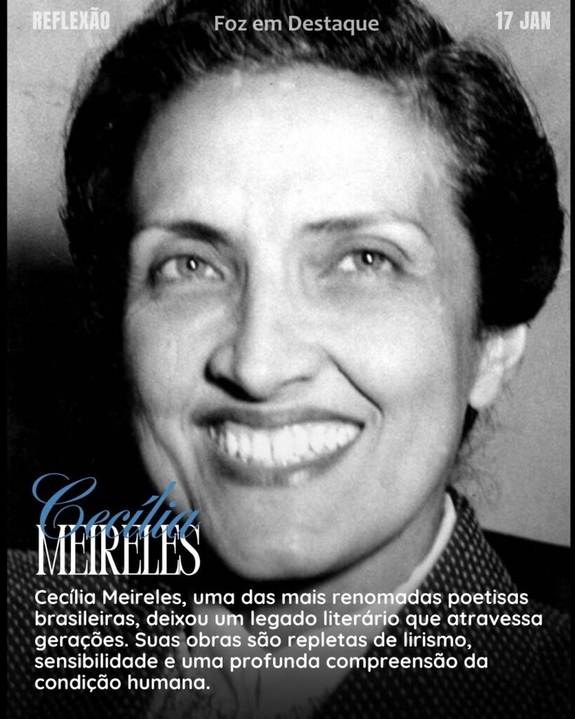 "Liberdade é uma palavra que o sonho humano alimenta, não há ninguém que explique e ninguém que não entenda.” (Cecília Meireles)
Reflexão 17 de janeiro 2025 Foz em Destaque "Sua Vida mais divertida!!!"