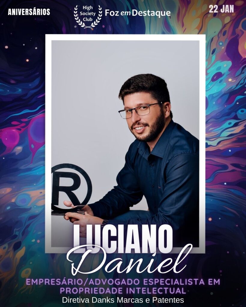 Dr. Luciano Daniel - Luciano Daniel de Souza
Empresário/Advogado especialista em Propriedade Intelectual - Diretiva Danks Marcas e Patentes