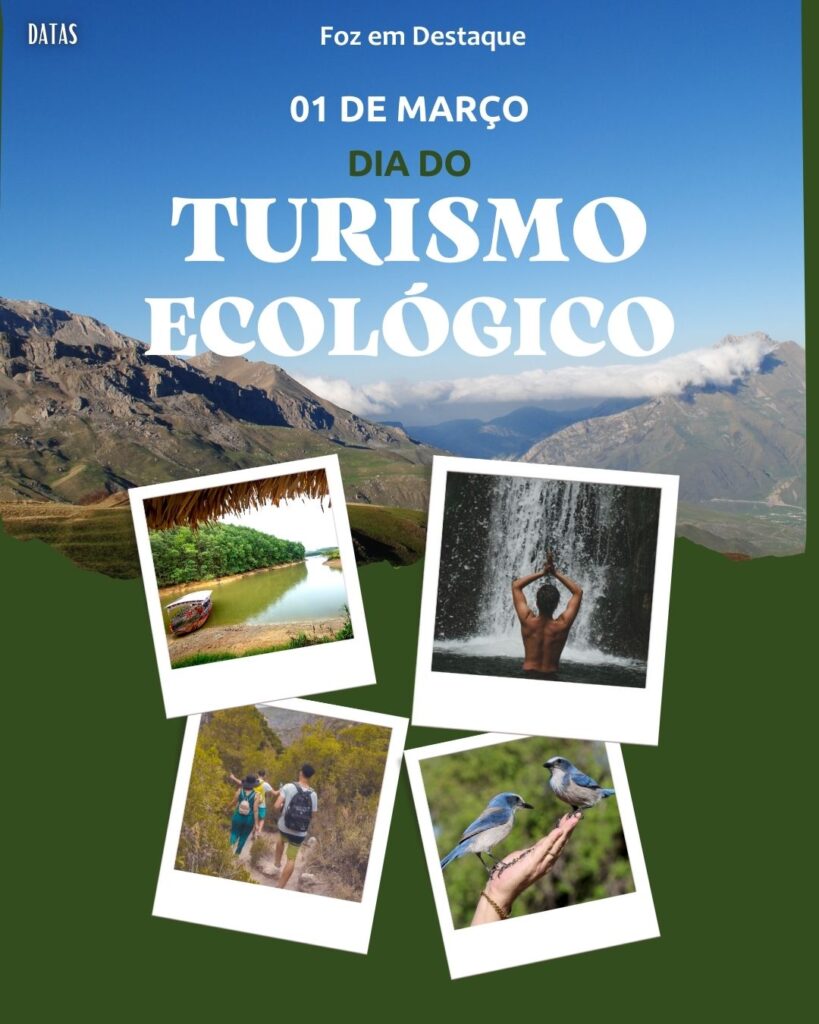 Dia das Crianças Doentes - Dia das Crianças Doentes - Dia Internacional da Proteção Civil - Dia Mundial de Zero Discriminação - Dia Pan-Americano de Turismo
Datas 01 de março 2025 Foz em Destaque "Sua Vida mais divertida"