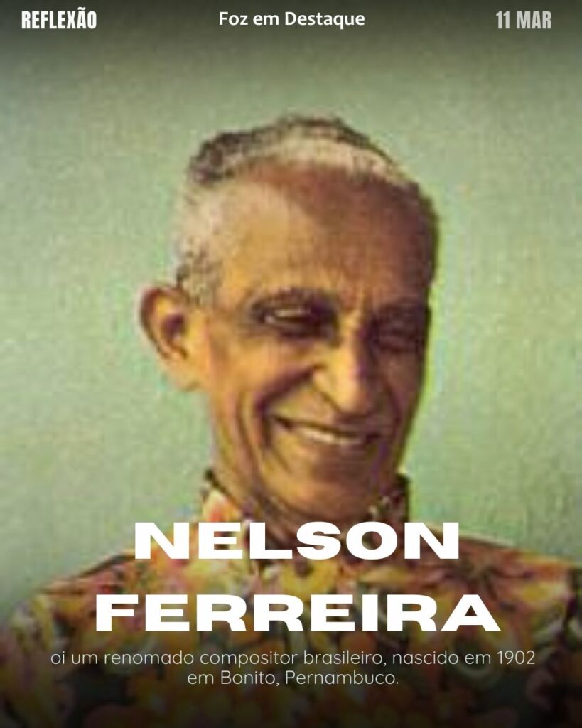 "Seja feliz, independente do momento em que esteja vivendo!"
(Nelson Ferreira)
Reflexão 11 de março 2025 Foz em Destaque "Sua Vida mais divertida!!!"
