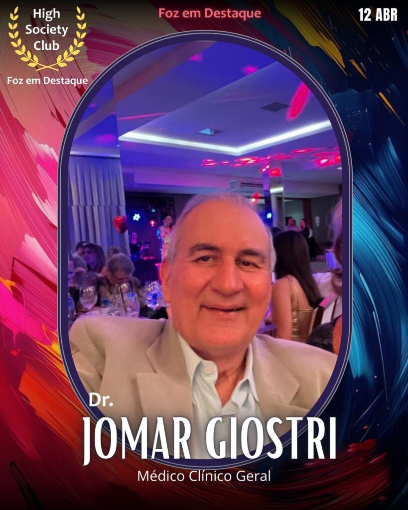 Dr. Jomar Giostri -
Médico Cirurgião Geral - Perito Criminal
Aniversários 12 de Abril 2025 FozemDestaque High Society Club