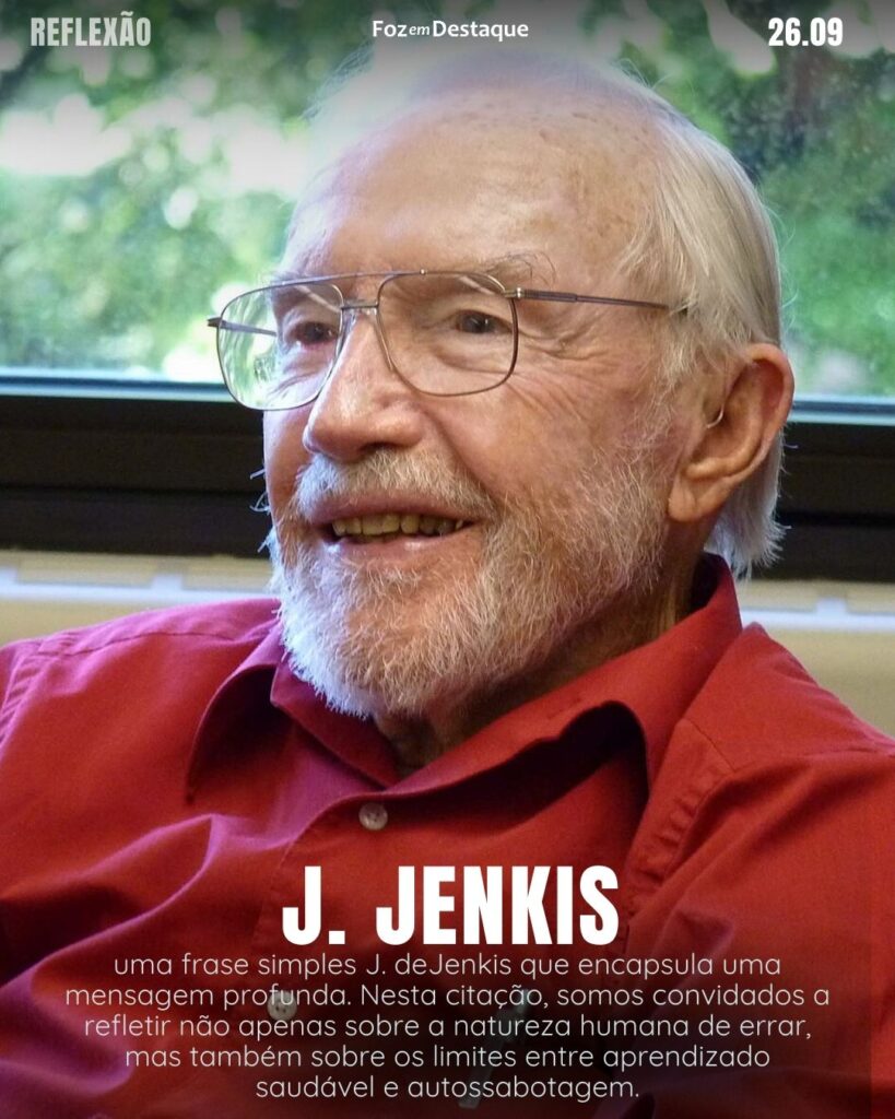 "Errar é humano, mas quando a borracha se desgasta mais do que o lápis, você está positivamente exagerando."
(J. Jenkis)
Reflexão 26 de abril 2025 Foz em Destaque "Sua Vida mais divertida".