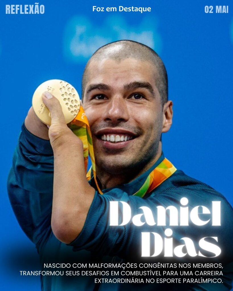"E eu escolhi ser feliz. O resto nós buscamos com determinação e fé." (Daniel Dias)
Reflexão 02 de maio 2025 Foz em Destaque "Sua Vida mais divertida".