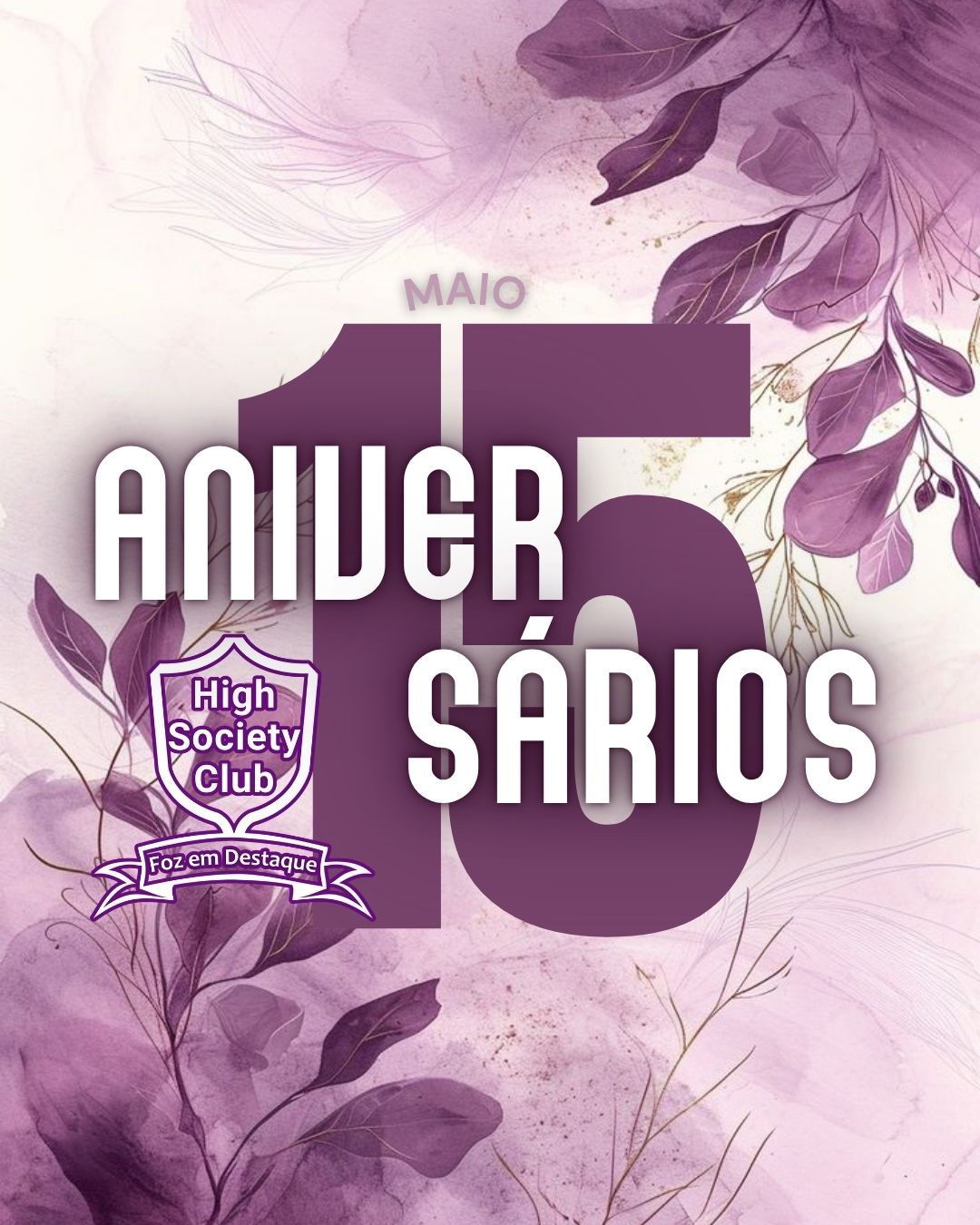 Aniversários 15 de maio 2025 10
