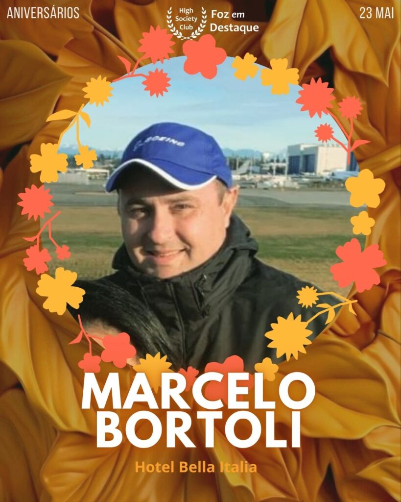 Marcelo Bortoli
Hotel Bella Italia
Maio 2025 Foz em Destaque High Society Club - Parabéns aos integrantes de nosso clube de vantagens!!!