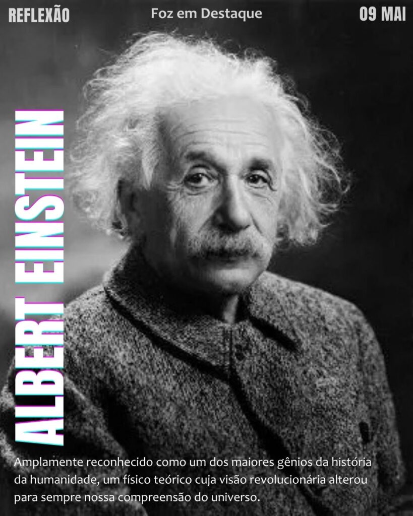 “Esforce-se para não ser um sucesso, mas sim para ser valioso” (Albert Einstein)
Reflexão 09 de Maio 2025 Foz em Destaque “Sua Vida mais divertida”.
