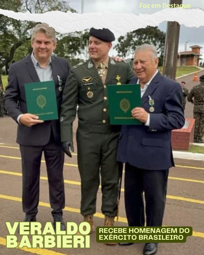 VERALDO BARBIERI MEDALHA EXÉRCITO BRASILEIRO FOZ E CASCAVEL