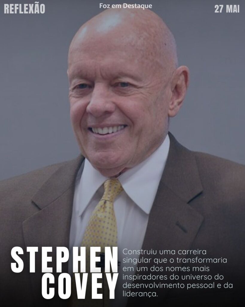 “Eu não sou um produto de minhas circunstâncias. Eu sou um produto de minhas decisões.”  (Stephen Covey)

Reflexão 27 de Maio 2025 Foz em Destaque “Sua Vida mais divertida”.