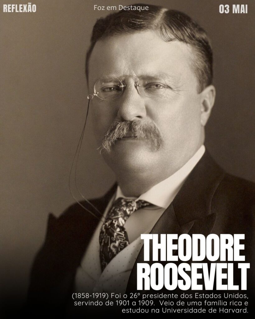"Faça o que puder, com o que tiver, onde estiver." (Theodore Roosevelt)
Reflexão 03 de Maio 2025 Foz em Destaque “Sua Vida mais divertida”.