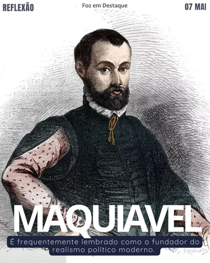 "O homem esquece mais facilmente a morte do pai do que a perda do patrimônio."
(Nicolau Maquiavel)
Reflexão 07 de Maio 2025 Foz em Destaque “Sua Vida mais divertida”.
