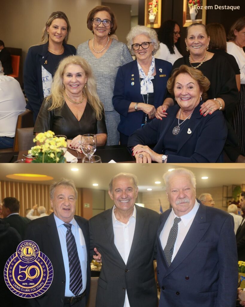 LIONS CLUBE ITAIPU 50 ANOS VILMAR ANDREOLA, NANCI RAFAGNIN, MAELI VALIATI, CLERIS BORTOLI, ALINE MIGLIOSI
