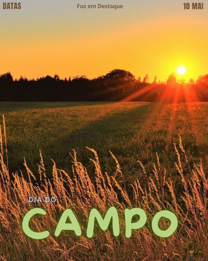 Dia do Campo
Datas 10 de maio 2025 Foz em Destaque "Sua Vida mais divertida!"