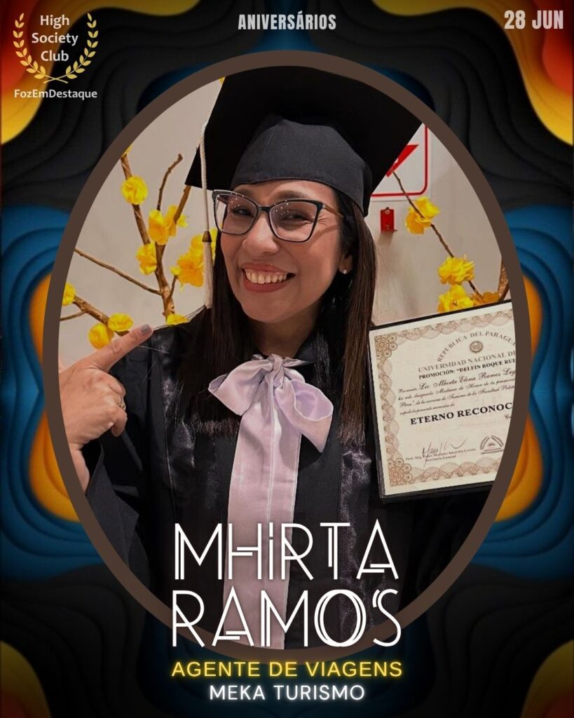 Mhirta Ramos - Agente de viagens na Meka Turismo,
aniversariantes 28 junho HighSocietyClub Foz em Destaque