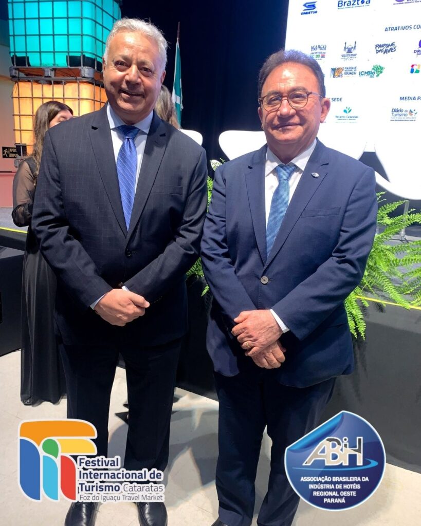 realizações e conquistas FitCataratas 20 anos - ABIH OESTE PARANA - PRESIDENTE CARLOS SILVA E Manoel Linhares
Presidente da ABIH Nacional