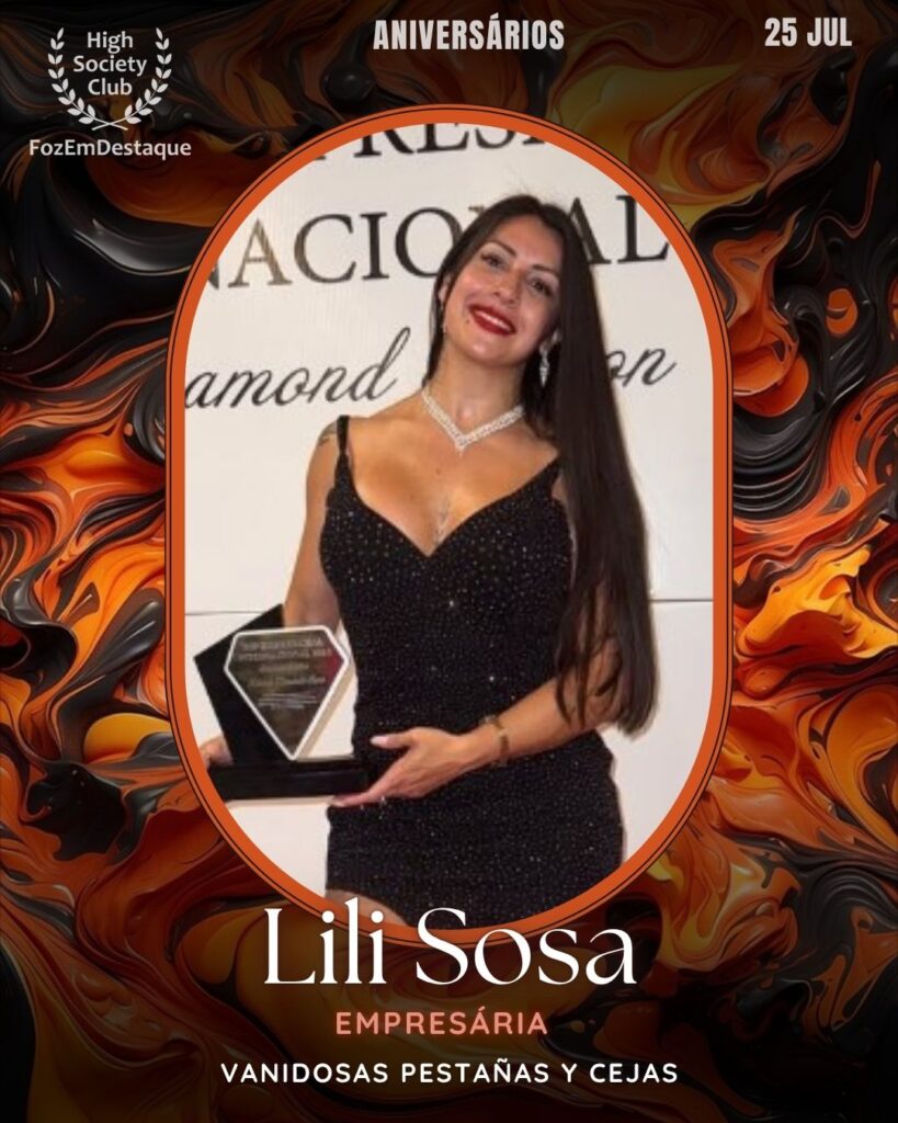 Lili Sosa
Empresária
Vanidosas Pestañas y Cejas
Aniversariantes 25 julho
